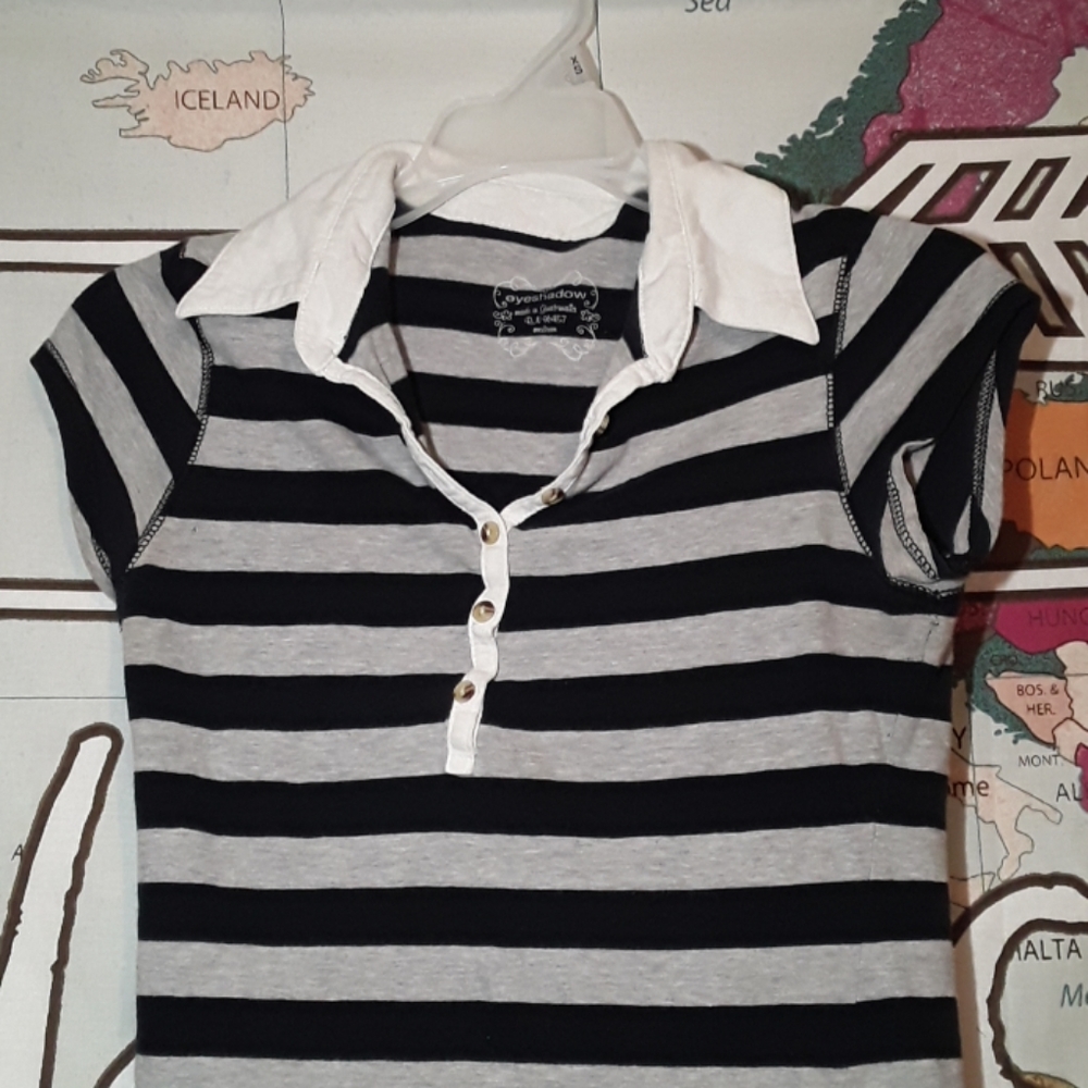 Eyeshadow: Striped Polo Tee | Medium | Wms